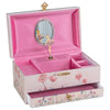Goki Music Box Ballerina Flowers Pink