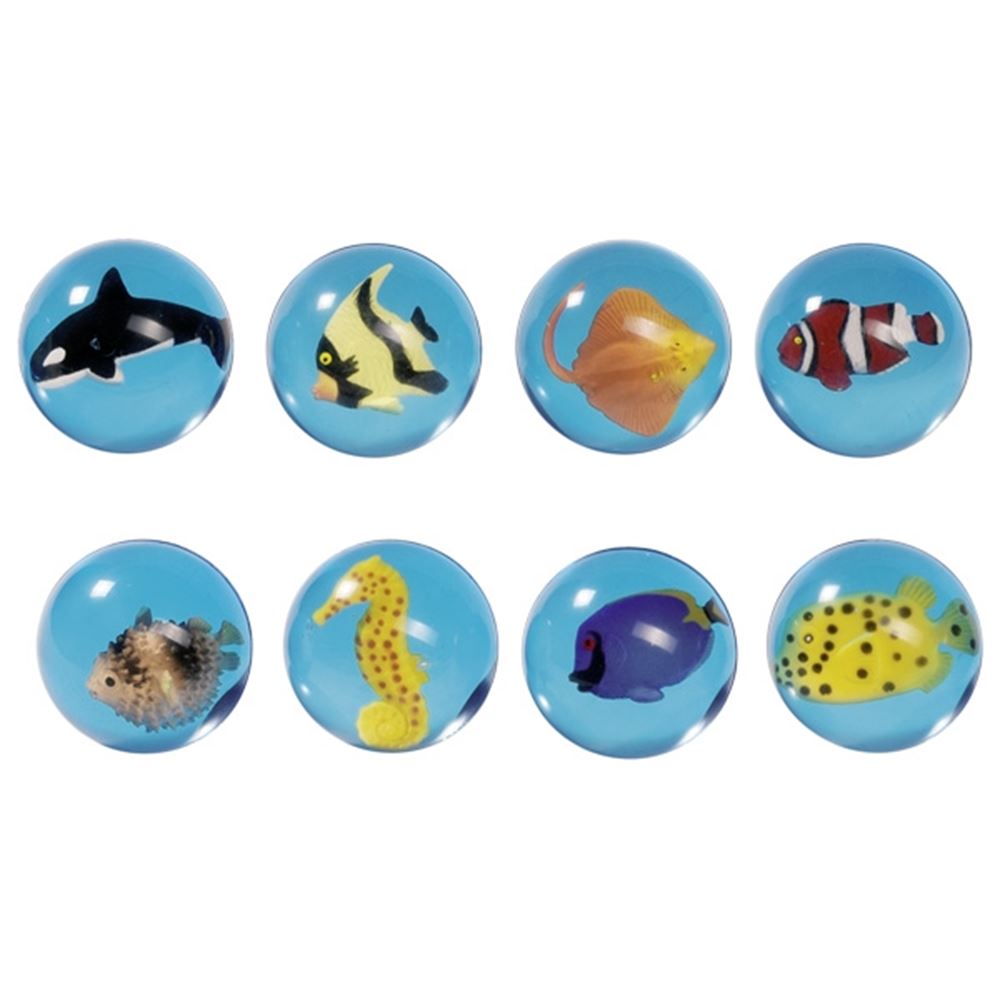 Balle rebondissante - poisson 3D. 4,5cm. 8 heures