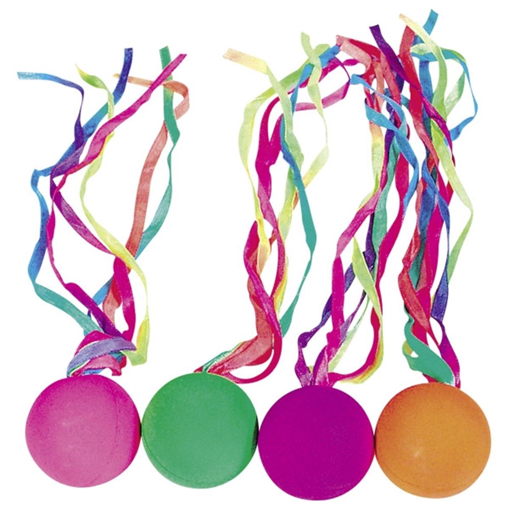 Balles en caoutchouc robustes avec rubans