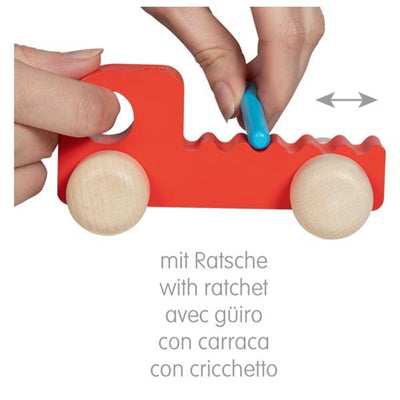 Véhicule en bois goki avec du son