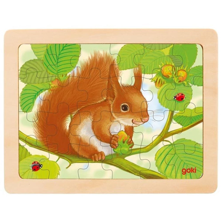 Goki Wooden Puzzle Puzzle Forest Animal, 24st.