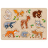 Goki Wooden Stud Puzzle Forest Animaux, 9e.