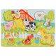 Goki bouton puzzle animaux de la ferme. 8 pièces. 1+