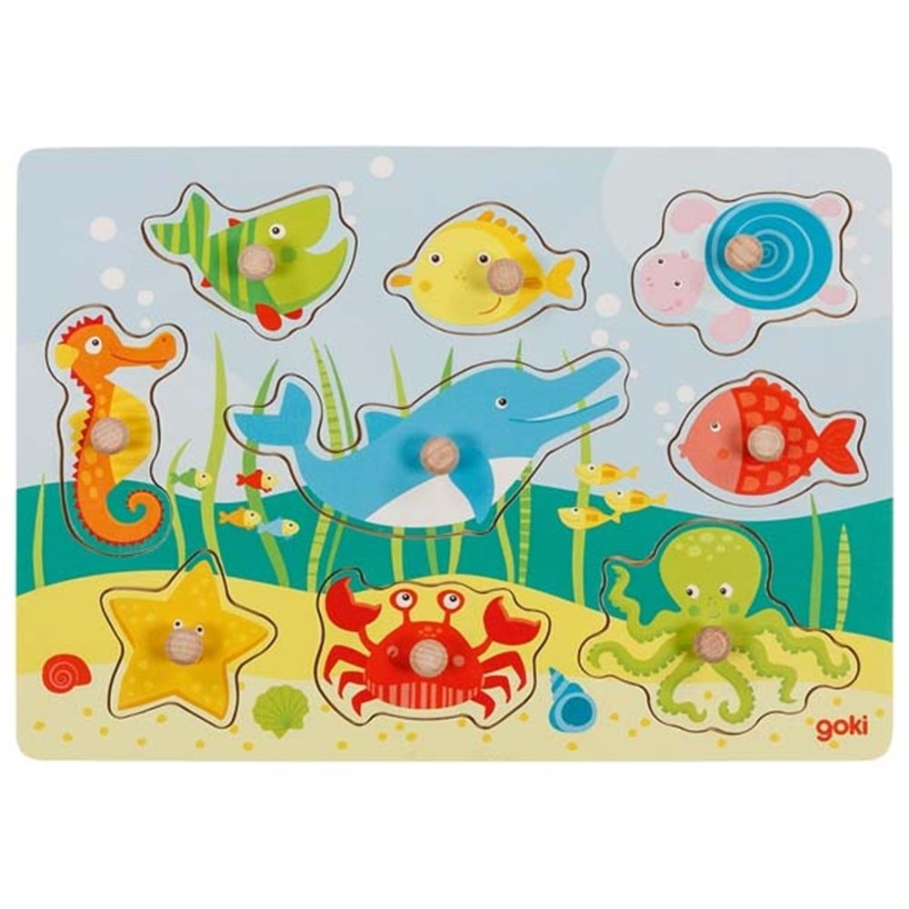 Bouton puzzle monde sous-marin. 9 pièces. 1+