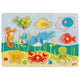 Bouton puzzle monde sous-marin. 9 pièces. 1+