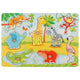Bouton puzzle bébés animaux africains. 8 charcuterie