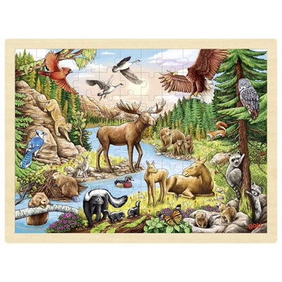 Goki Wooden Jigsaw Puzzle North American Wilderness, 96st.