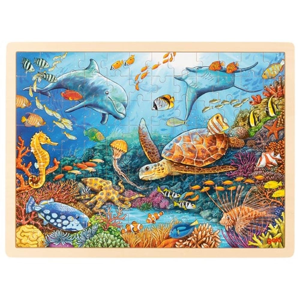 Goki Wooden Jigsaw Puzzle Great Barrier Reef, 96st.