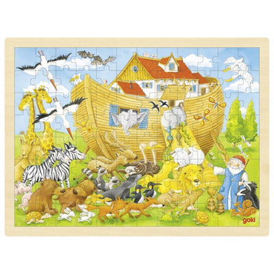 Goki Wooden Puzzle Ark Van Noah, 96st.