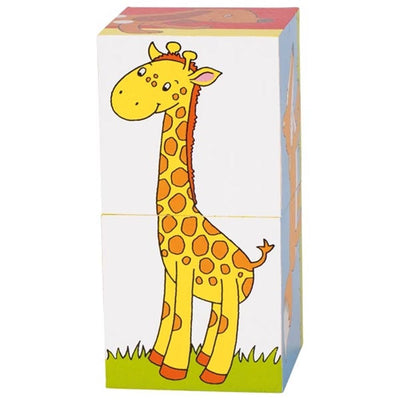 Goki Wooden Block Puzzle Animals, 2e.