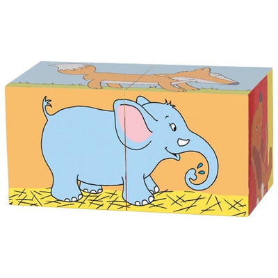 Goki Wooden Block Puzzle Animals, 2e.