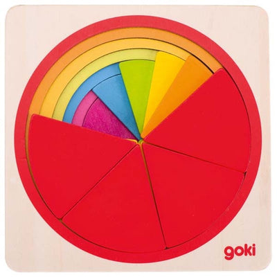 Goki Wooden Layer Puzzle Circle, 21e.