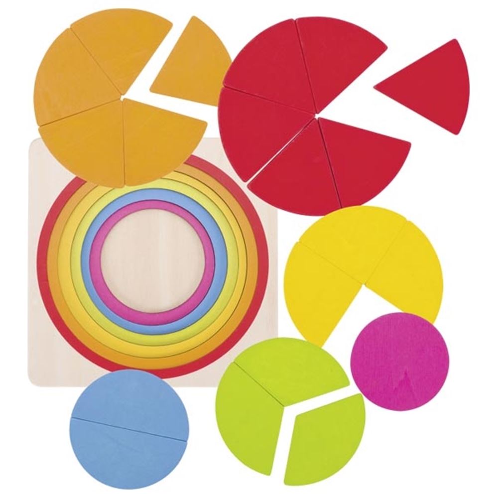 Goki Wooden Layer Puzzle Circle, 21e.