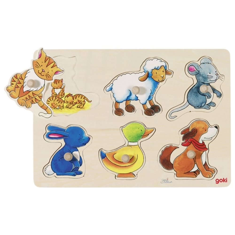 Goki Wooden Nick Puzzle Mother and Child