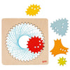 GOKI WOODEN SPIROGRAGE CEAT SET, 6DLG.