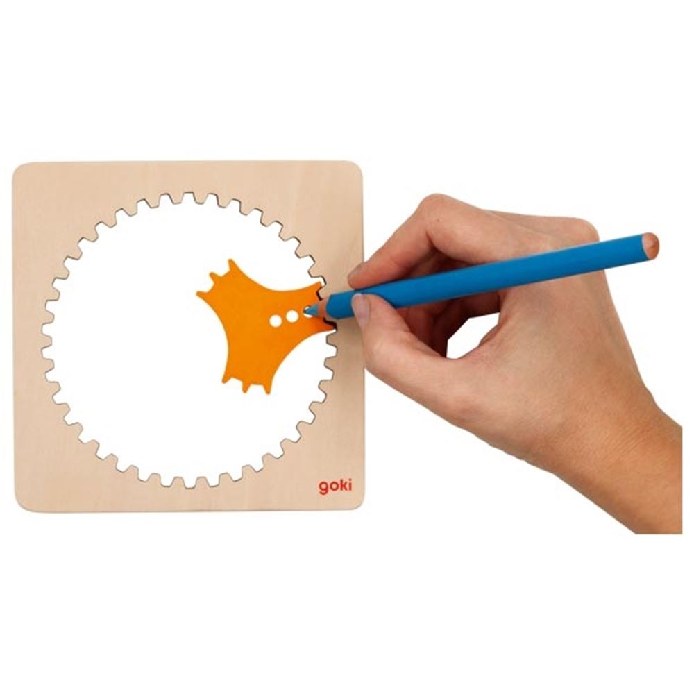 GOKI WOODEN SPIROGRAGE CEAT SET, 6DLG.