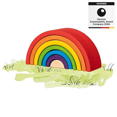 Goki Wooden Building Blocs Rainbow, 5dlg.