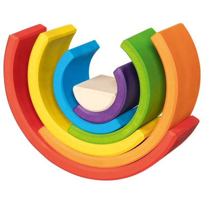 Goki Wooden Building Blocs Rainbow, 5dlg.
