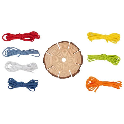 Bracelets à disque tresse en bois goki faire un ensemble d'artisanat
