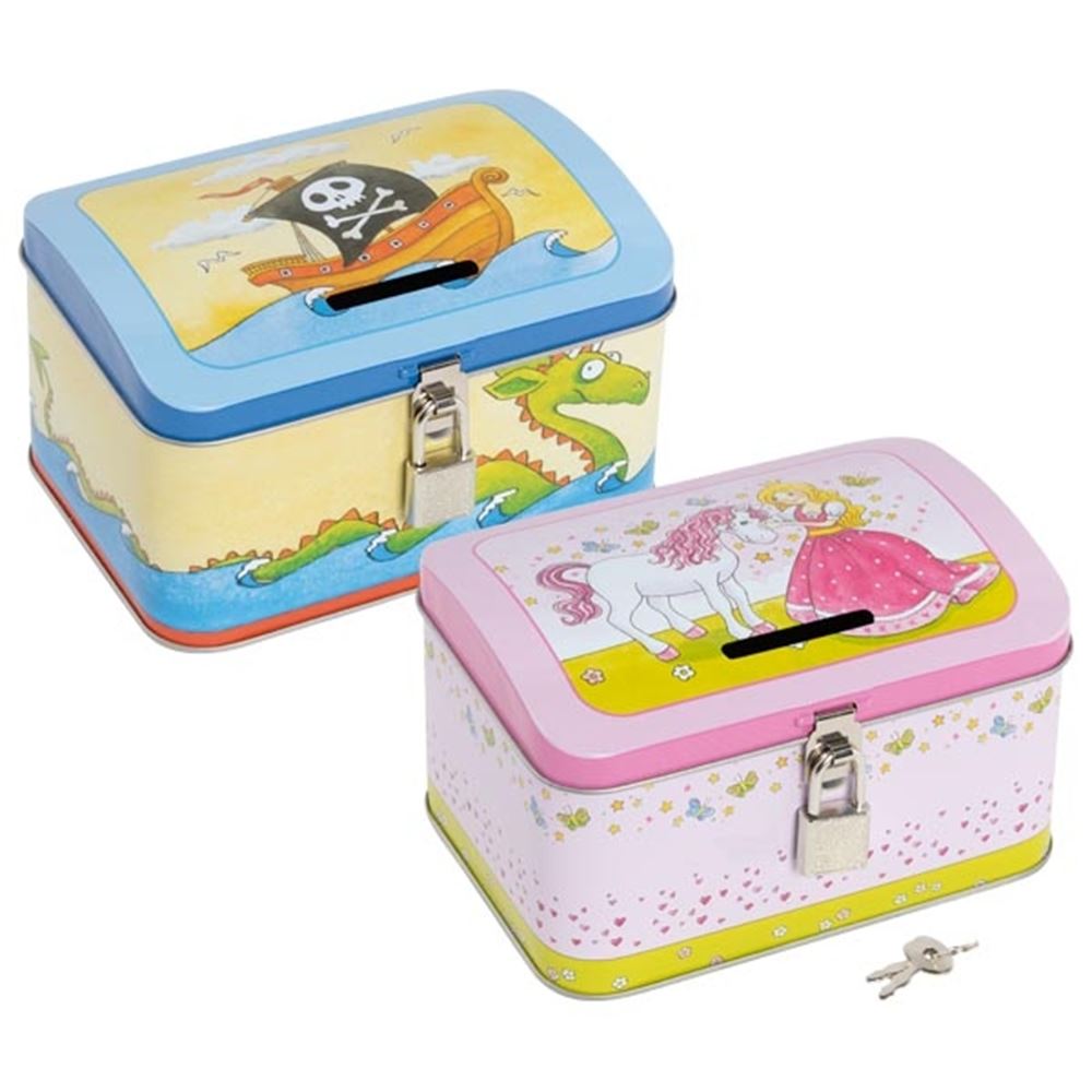 Tirelire pirate et princesse. 14,2x10x8,8