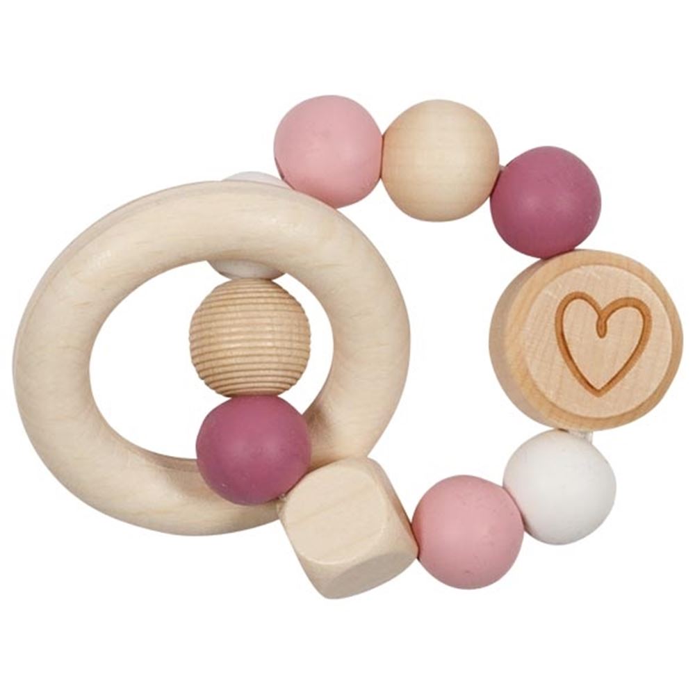 Goki en bois captivant hart rose