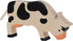 Vache Holztiger, au pâturage, noire. 18,5 cm.