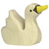 Holztiger zwaan, klein zwemmend. 3.5 cm