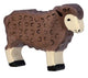 Mouton Holztiger, debout, noir. 10cm.