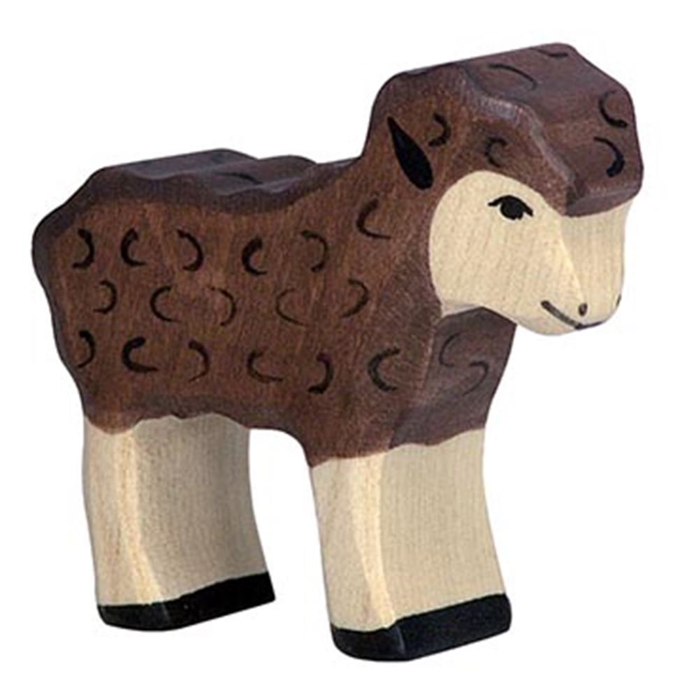 Agneau Holztiger, noir. 7 cm.