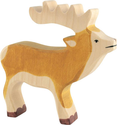 Animaux de la forêt Holztiger - cerf - 15x3x15cm - figurine en bois - fait main