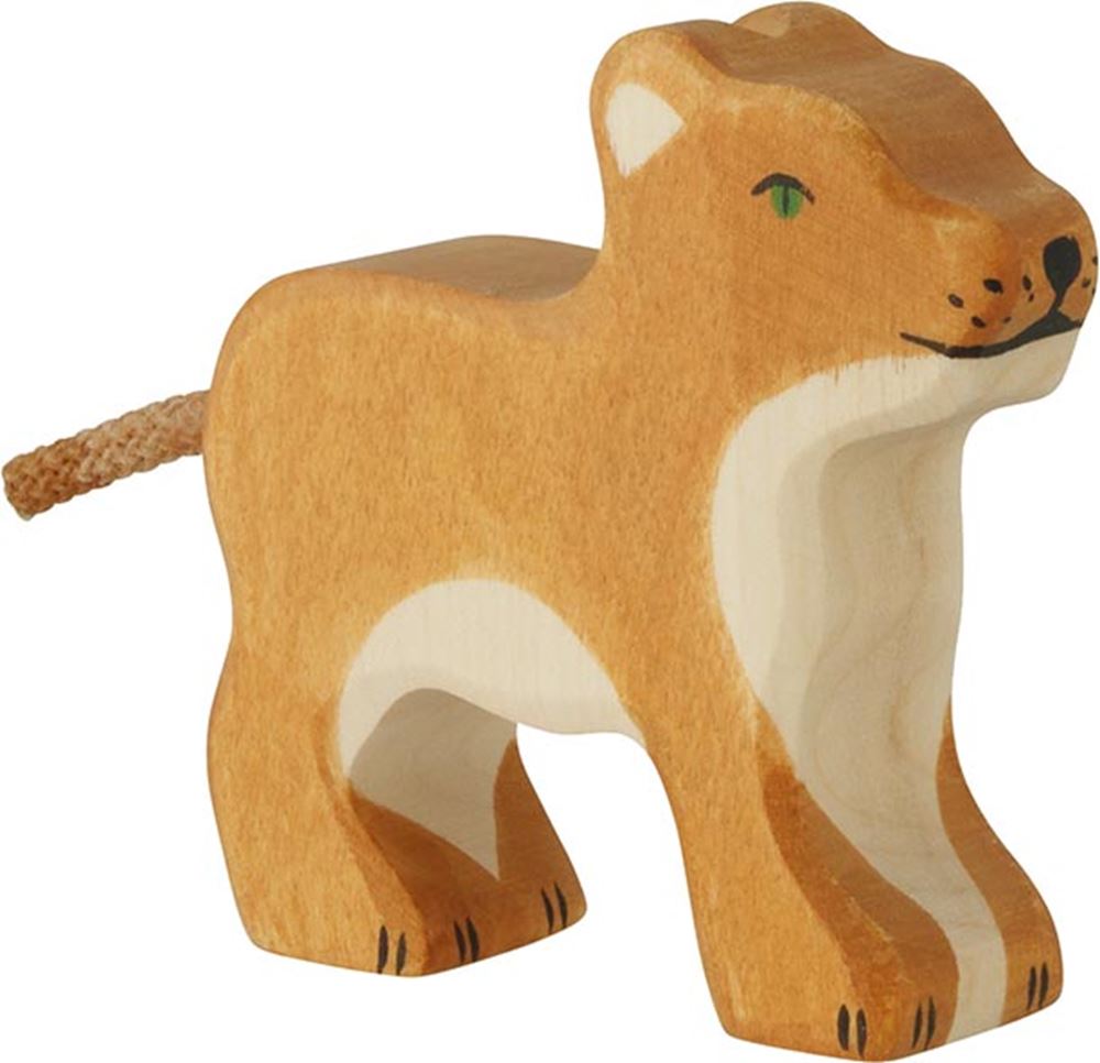 Holztiger holztiger lion en bois petit