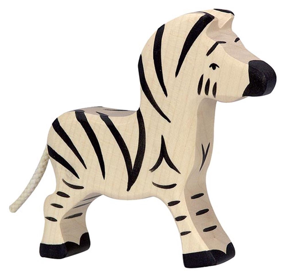Holztiger holztiger en bois zèbre klein