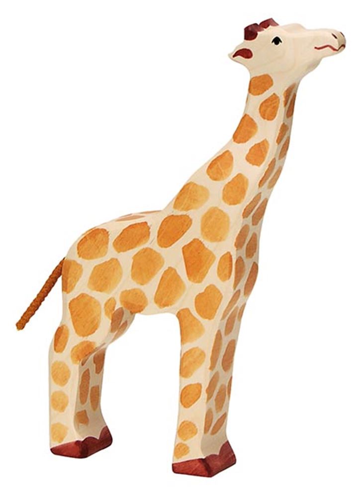Girafe Holztiger, tête haute. 21 cm.