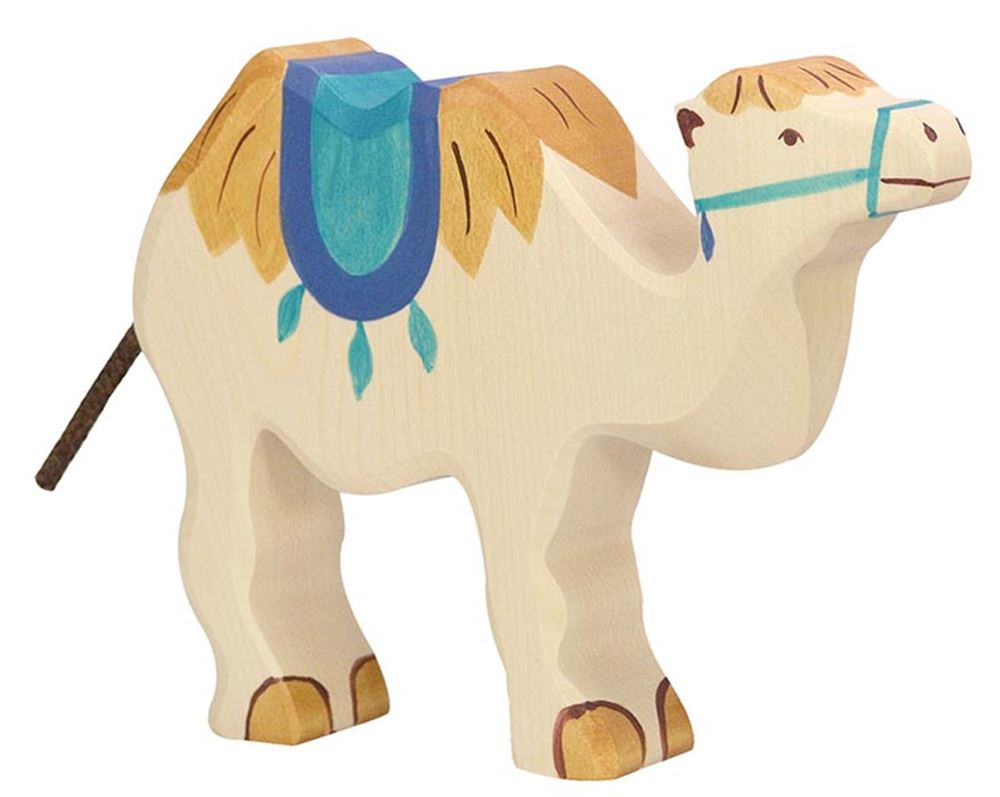 Chameau Holztiger avec selle. 18 cm.