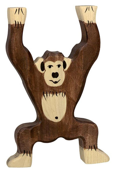 Chimpanzé Holztiger, debout. 9 cm.