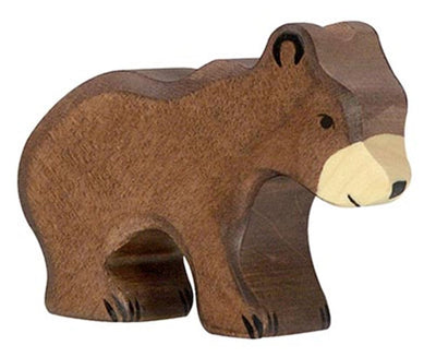 Holztiger désert - ours brun petit - 9x2x7cm - figurine en bois - fait main