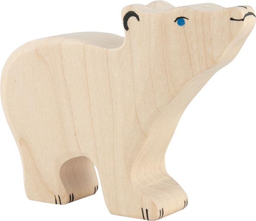 Ours polaire Holztiger, petit, tête haute. 1
