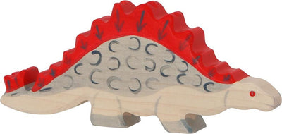 Dinosaures Holztiger - stégosaure - 18x2x8cm - figurine en bois - fait main