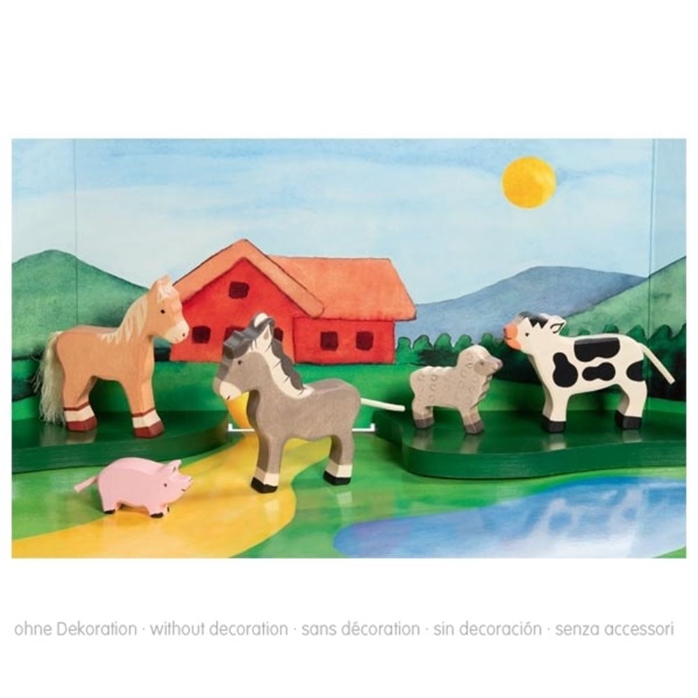Animaux de la ferme Holztiger. 5 pièces. 3+