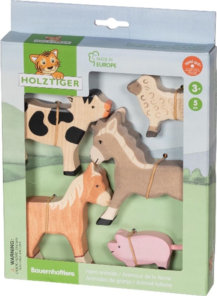 Animaux de la ferme Holztiger. 5 pièces. 3+