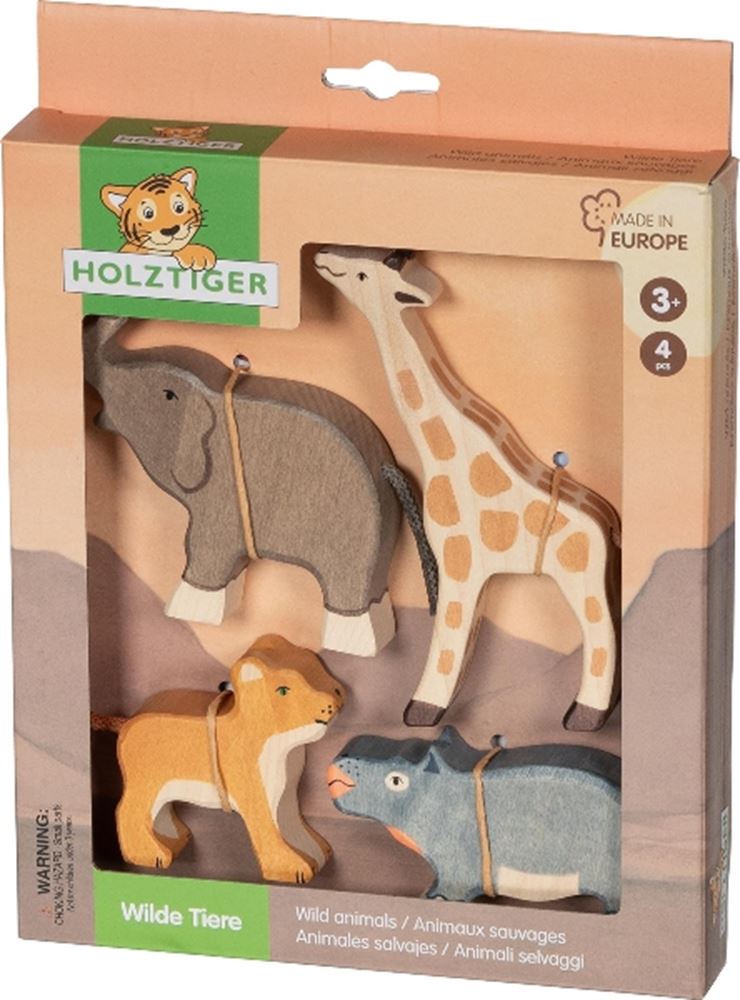Animaux sauvages Holztiger. 4 pièces. 3+