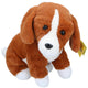 Eddy toys peluche chien marron blanc 45cm