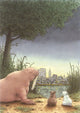 Carte postale illustrée 149 : petit ours polaire en m