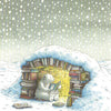 Carte postale illustrée 206 : ours polaire dans un igloo.