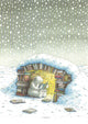 Carte postale illustrée 206 : ours polaire dans un igloo.