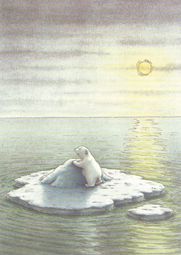 Carte postale illustrée 211 : ours polaire sous les tropiques.