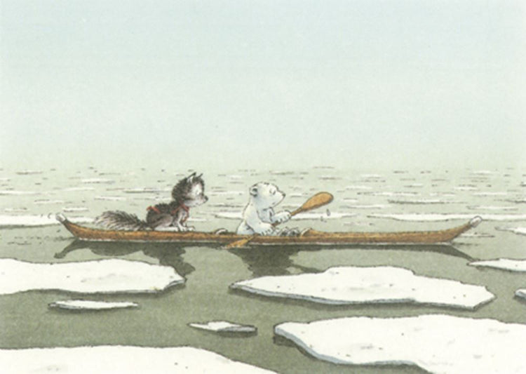 Carte postale illustrée 268 : petit ours polaire et n