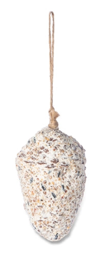 Idéal pour les oiseaux, pomme de pin farcie sur corde