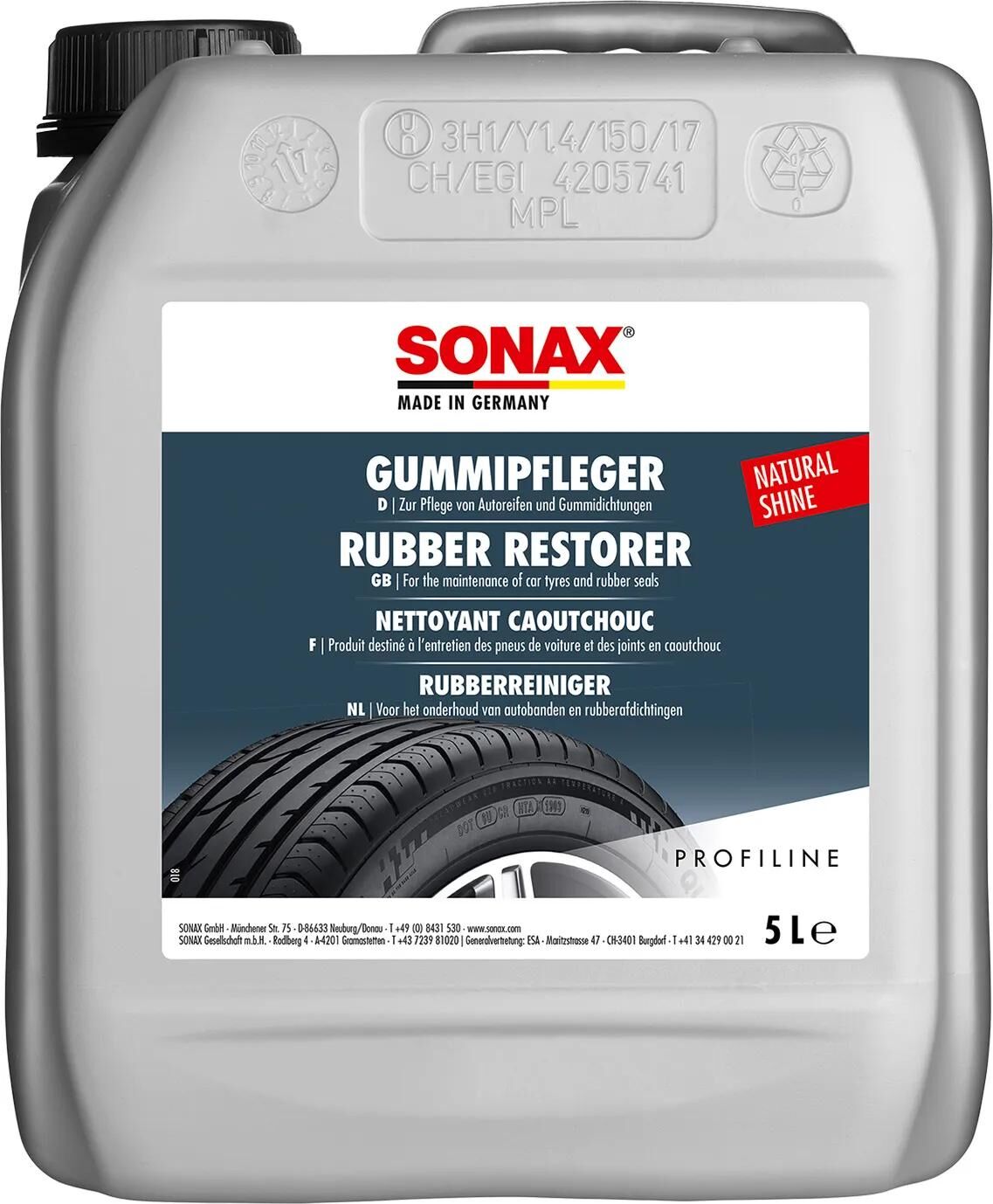 Clean de caoutchouc Sonax 5ltr. Pe-fanister