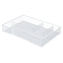 Bac de tri leitz plus wow transparent 4 compartiments en polystyrène